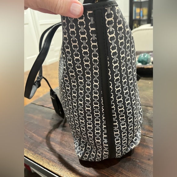 Tory Burch Gemini canvas coated LARGE TOTE Gemini Link GUC - Picture 6 of 16